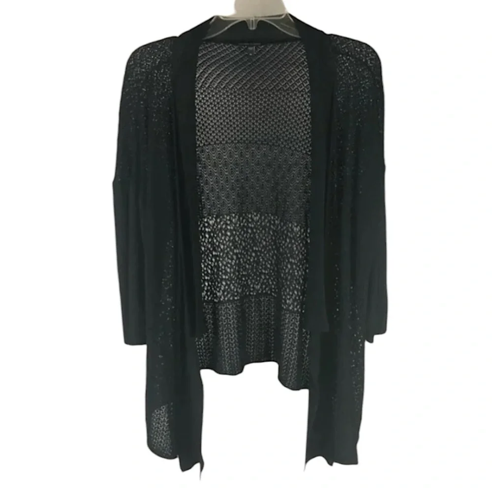 Eileen Fisher Silk Blend Open Knit Cardigan size L